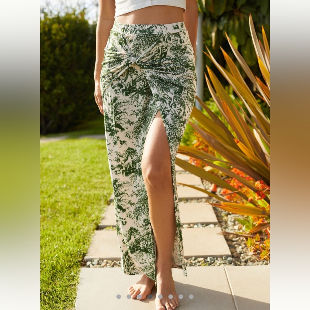 NWT Anthropologie Daily Practice The Bluebell Island Midi Skirt, 3X
